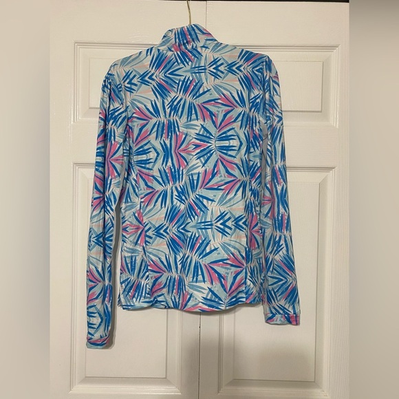 All Things Equestrian Women's Blue and Pink Patterned Top size L - Picture 2 of 5